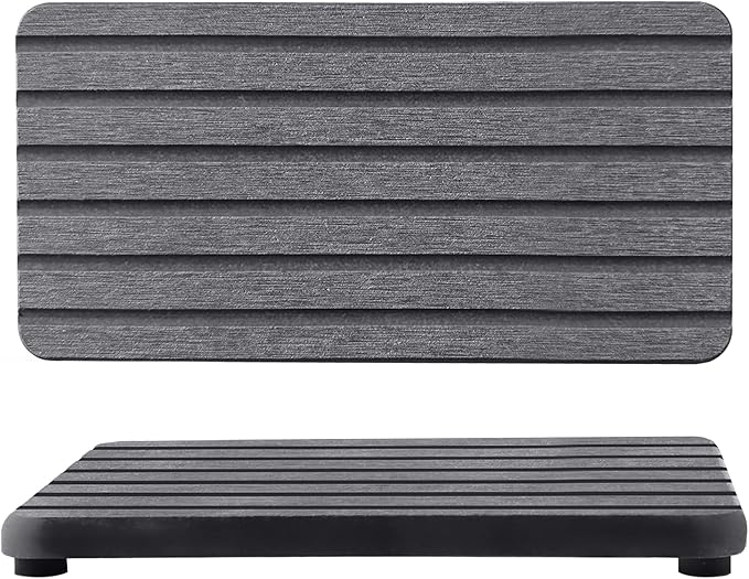NiuYichee 2 PCS Water Absorbent Diatomite Coasters (7.1" x 3.5"), Grooved Design, Water Absorbing Stone Used for Hand Soaps & Plants & toiletries in The Modern Home