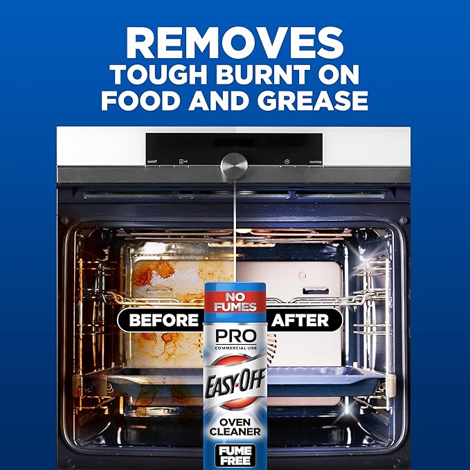 Easy-Off Fume Free Oven Cleaner Spray, Lemon, 24oz, Removes Grease
