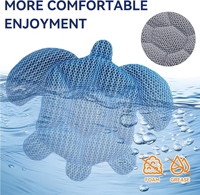 2× Hot Tub Scum Absorber for Spa Hot Tub, Scum Turtle Hot Tub Cleaner Hot Tub Sponges to Soak up Oils, Hot Tub Scum Sponge- Keeps Your Hot Tub Water Clean and Clear