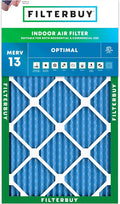 Filterbuy 16x28x1 Air Filter MERV 13 Optimal Smoke & Allergy Defense (1-Pack), Electrostatic Pleated HVAC AC Furnace Filters Replacement, Made in USA (Actual Size: 16.00 x 28.00 x 0.75)