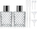 YU FENG 2 Pack Refillable Glass Spray Perfume Bottles 100ml / 3.4 oz Cosmetic Fine Mist Atomizer Bottle Empty Portable Clear Glass Essential Oil Container for Travel