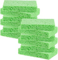 M METERXITY 12-Pack Kitchen Sponges, Condense Eco Cellulose Non-Scratch Scrub Heavy Sponge for Kitchen/Household/Bathroom, Clean Tough Messes Dish Scrubber [Green]