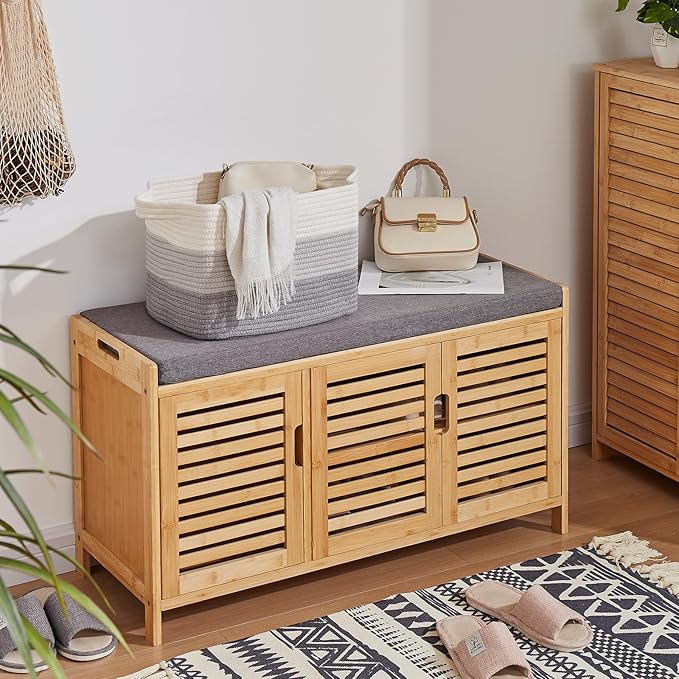 Storage Baskets for Organizing, Woven Baskets for Shelves, Rectangle Decorative Organizer for Storage Clothes, Toy, Books, Towels Nursery Bins 3 Pack (Gradient Grey, 14.17"x9.85"x9.45")