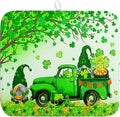 Kwlegh St Patricks Day Shamrock Drying Mat for Kitchen Counter Green Gnome Truck Dishes Drying Mat St. Patricks Day Spring Washable Dish Drying Pad Absorbent Microfiber Dishes Drainer Mats 16x18 Inch