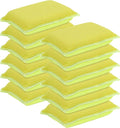 Microfiber Non-Scratch Dish & Kitchen Scrubber Heavy-Duty Household Cleaning Sponges, Multi-Purpose Cleaning Supplies for Dishes and Kitchens Pack of 12