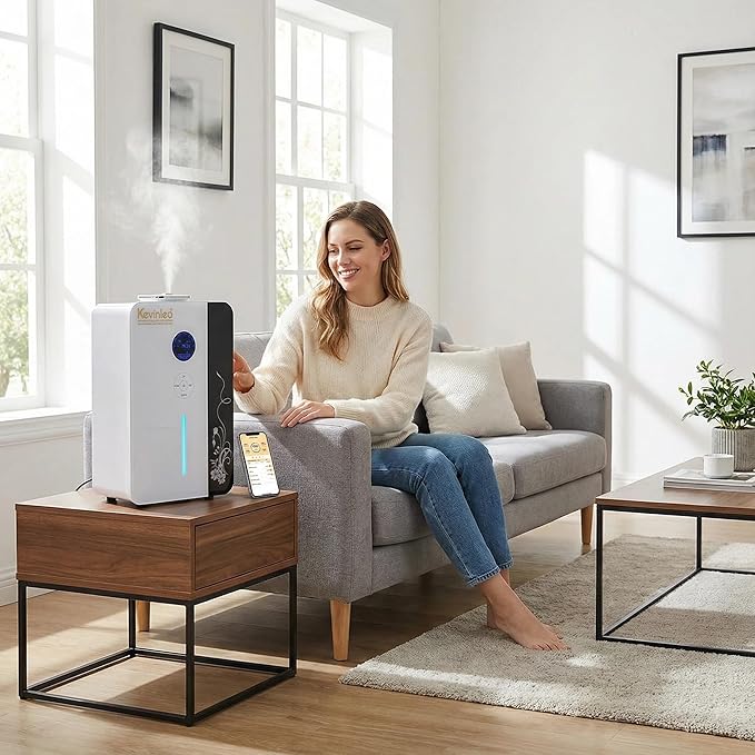 Kevinleo Scent Diffuser Machine WiFi Control for 7,500 Sq.Ft Large Spaces, 800ml Aromatherapy Nebulizing Waterless Diffuser Lasting-Long Fragrane,Essential Oils Diffuser HVAC for Office, Hotels
