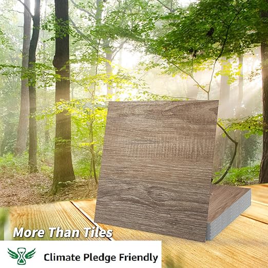 Art3d Peel and Stick Vinyl Floor Tiles 10-Pack 12 x 12 inch, Self Adhesive Waterproof Flooring Wood Planks for Kitchen, Dining Room, Bedrooms, Cover 10 Sq. Ft, Light Brown Ash