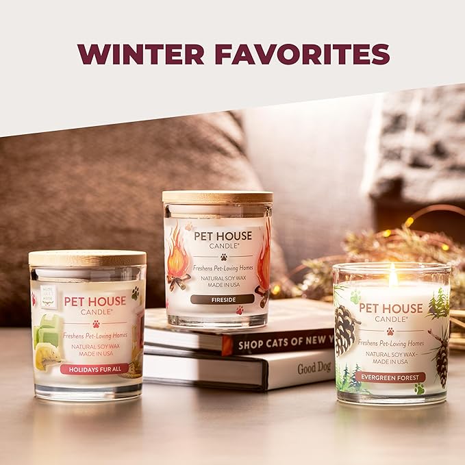 One Fur All Pet House Fall Candles, Long Lasting, Clean Burning, Soy Wax Scented Candles for Pet Odor, Autumn Harvest