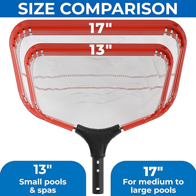 ProTuff 17” Silt Net Pool Skimmers for PROS – 6 Pack – “490 Promise” Unlimited, Unconditional Replacement -- Ultra-Durable Ultra-Fine Net for Silt – Heavy-Duty Aluminum Frame & EZ-Clip Pole Attachment