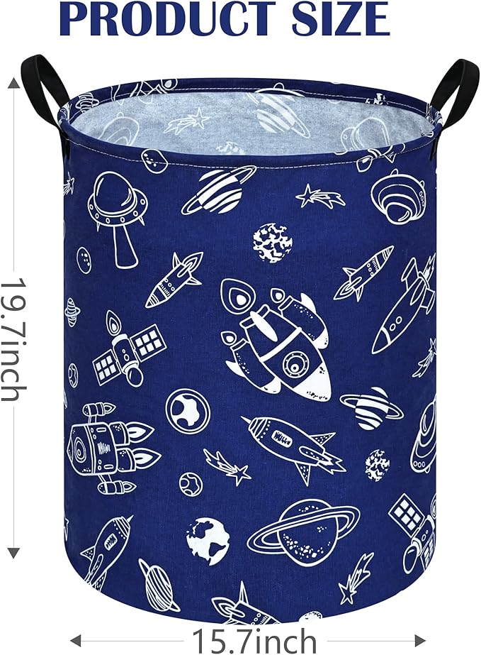 Round Laundry Hamper Storage Basket Laundry Organizer Hamper Storage Bins Clothes Box Nursery Hamper Gift Basket with Handles