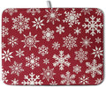Kwlegh Christmas Snowflakes Dish Drying Mat for Kitchen Counter 18x24 Inch Red White Winter Xmas Pattern Dish Drying Pad for Dishes Microfiber Absorbent Dish Drainer Rack Mats for Countertop