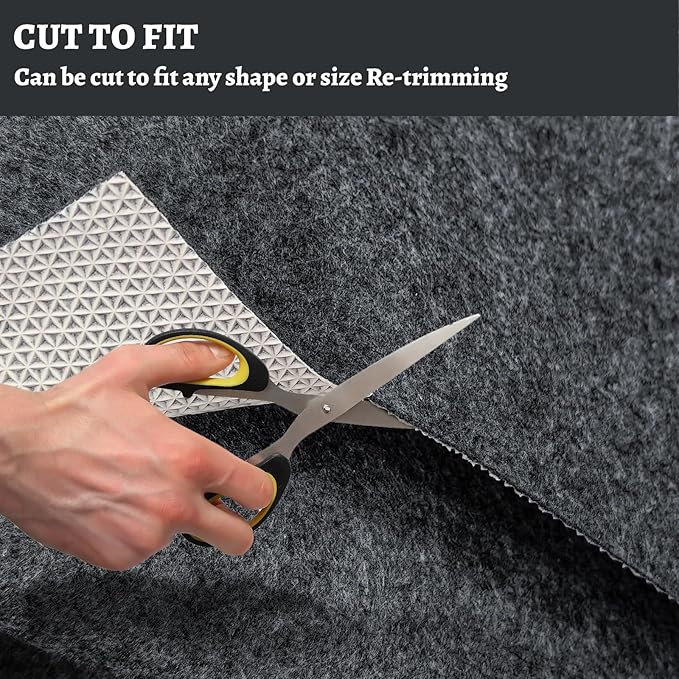 100% Waterproof Rug pad, 2x6 ft Area Rug Non-Slip Rug Pads, 1/4" Thick Carpet Pads for All Floors and finishes, Felt pad for Hardwood Floors, Keep Carpets in Place Soft and Secure