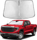 EcoNour Windshield Sun Shade Compatible for GMC Sierra 1500 2019–2026 | Pickup Truck Front Window Sunshade | Foldable UV & Heat Blocking Sun Visor Protector | Protects Interior & Keeps Cabin Cool
