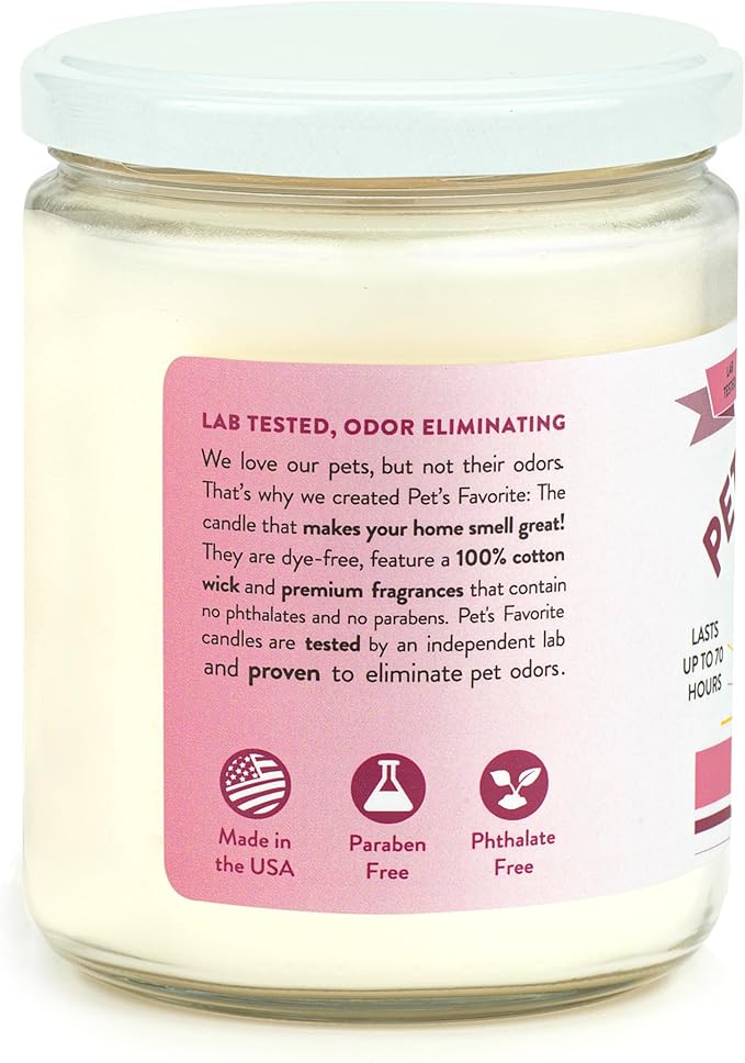Pet's Favorite Pet Odor Candle, Clean Burning, Long Lasting Scented Candles with a Cotton Wick. (Very Berry, Pack of 2)