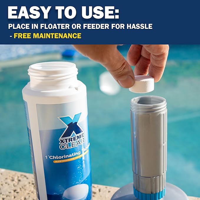 SuperDeal 9 Pack 1.5lbs Bottle 1" Chlorine Tablets Bottle 1.5lbs Chlorinating Tabs for All Swimming Pools, Spa, Hot Tubs, Small Pool, Slow Dissolving, 9-PCS