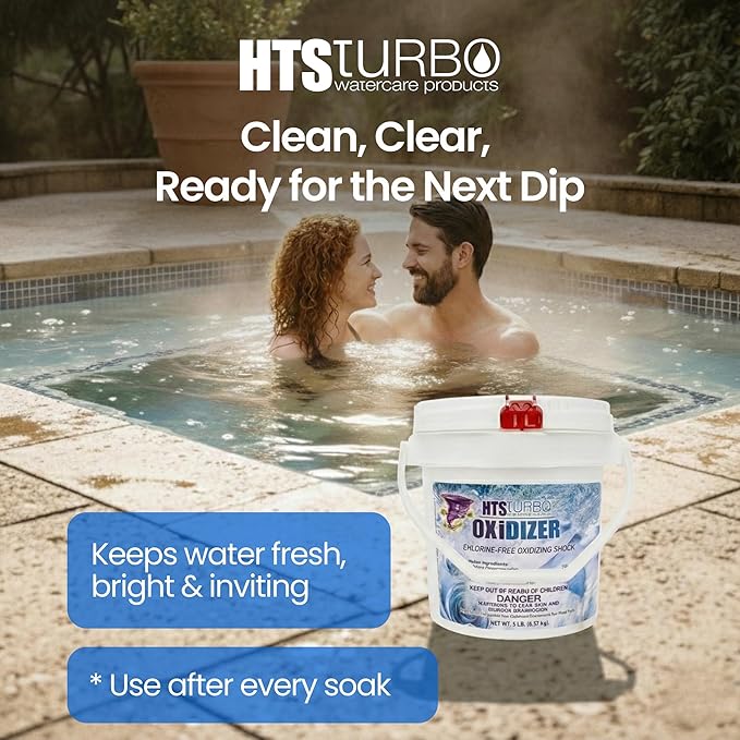 Oxidizer Shock for Pools, Hot Tubs & Spas - 5 lbs Made in USA | Fast-Dissolving Oxidizing Shock for Pool | Non Chlorine Pool Shock Treatment | Non Chlorine Shock for Pool Clears Water