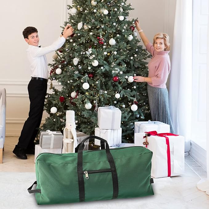 5 ft Christmas Tree Storage Bag - Heavy Duty Large Artificial Christmas Tree Bag with Reinforced Handles - 600D Oxford Cloth Artificial Disassembled Trees (black)