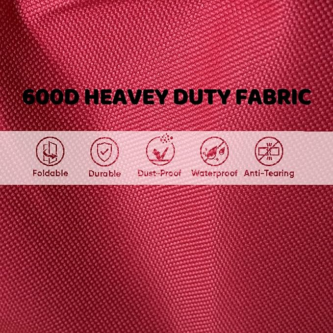 OUTTDID Christmas Wrapping Paper Organizer Storage, 41" Gift Wrapping Paper Storage Containers, 600D Oxford Fabric Gift Wrap Paper Holder Fits 18-25 Rolls, with Handles and Zippered, Red