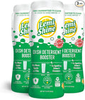 Lemi Shine Dish Detergent Booster, Hard Water Stain Remover, Multi-Use Citric Acid Cleaner 10 oz, Pack of 3
