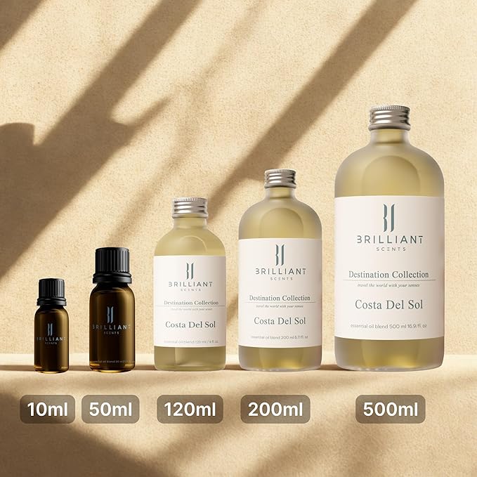 Brilliant Scents - Costa Del Sol | Destination Series | Cardamon, Iris, Lemon Peel - Fragrance Oil - 120ml