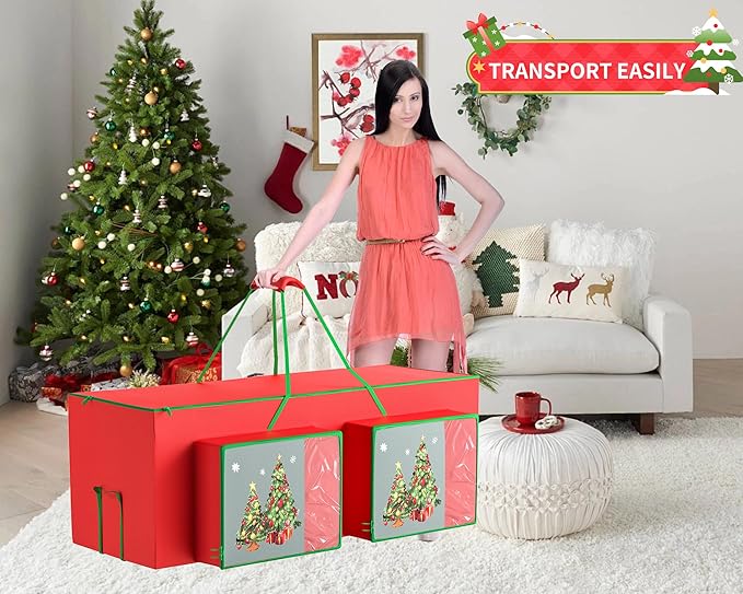 7.5FT Christmas Tree Storage Bag - 600D Oxford Waterproof Container for Artificial Trees with Reinforced Handles and Zipper - Durable Christmas Tree Bag for Storage - Xmas Storage Container