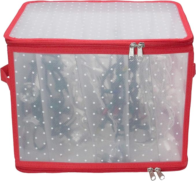 12.5" Transparent Zip Up Christmas Light Storage Box