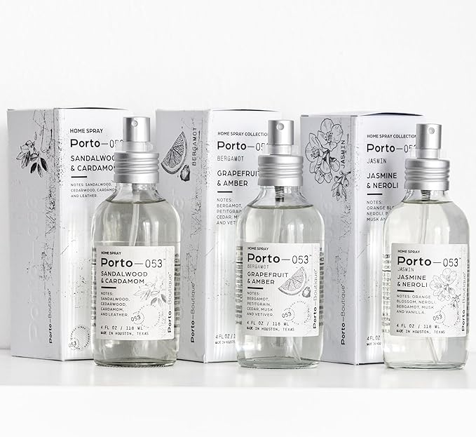 Room Spray for Home – Fabric & Linen Freshener Spray – Long Lasting, Non-Toxic & Vegan – Clear Glass Bottle, Handmade in USA – Odor Eliminator for Bedroom, Bathroom & Car – 4 oz (Bergamot)