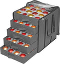 ProPik Christmas Ornament Storage Boxes with Dividers - 5 Separate Trays - Ornament Holder - Keeps 100 Holiday Ornaments - Durable Carrying Bag Handles Organizer Storage Box (Gray)