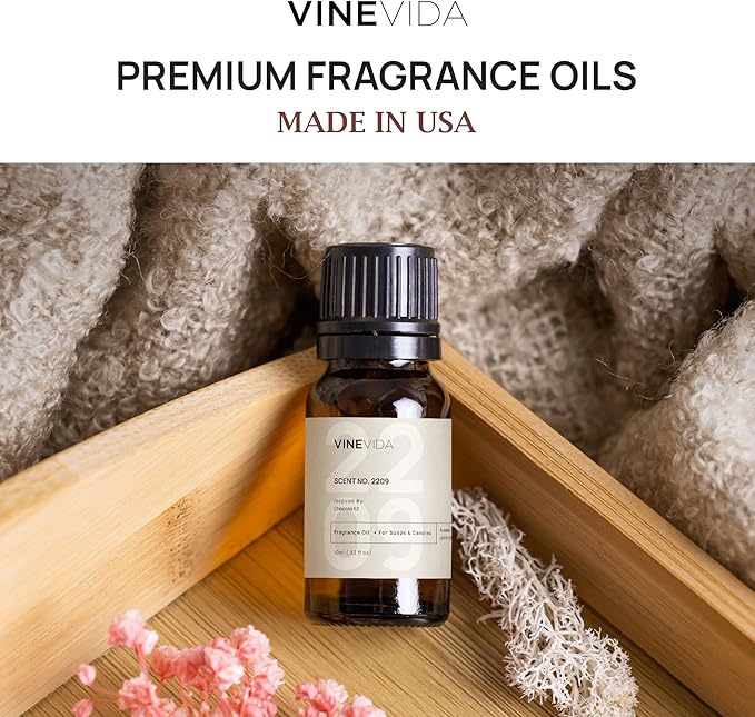 VINEVIDA Scent NO. 1318 Fragrance Oil - 10mL - Inspired by: Benjoin 19 Fragrance Oil for Candle Making - Made in USA Candle Scents Scents for Soap Making