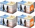 Extra Large Heavy Duty Moving Bags, Storage Bags with Strong Zippers & Handles, Packing Bags for Moving Essentials, Ideal Storage Tote for Home, Dorm & Storage Solutions, 125L 4 Packs Clear
