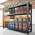 RAVIGIN 7000LBS Storage Shelves,79" W Garage Shelving Heavy Duty Metal Adjustable Garage Shelves, Shelving Units Industrial Shelving for Warehouse,79" W x 24" D x 79" H,Black