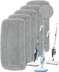 KEEPOW 5 Pack Steam Mop Replacement Pads Compatible with GorFanty Steam Mop Model GF-6610B/GF-6610, Washable and Reusable Microfiber Mop Replacement Pads Highly Absorbent for Multi-Surface