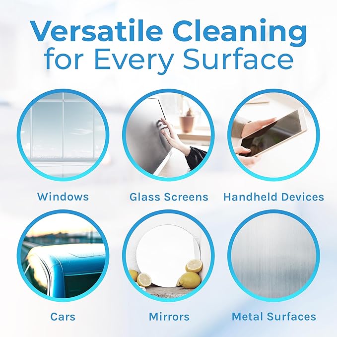 Hygea Natural Clear 'n' Bright - Glass Cleaner Spray - Streak-Free & Ammonia-Free Window Cleaning - Eyeglass, Window & Mirrors Cleaning Supplies - Safe & Fast with Natural Ingredients (24 oz Spray)