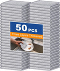 50 Pairs Multipurpose 3-Layer Thickened Steel Wire Dishwashing Cloth – Non-Scratch Metal Cleaning Rag for Wet & Dry Surfaces,Long-Lasting Reusable Kitchen Scrubber for Pots, Pans, and Cookware