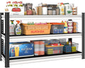 Rufokisa 3-Tier Garage Shelving Heavy Duty,48" W Metal Shelving Unit for Garage,1600lbs Load Capacity Utility Rack Shelves & Shelves,48" W x 18" D x 39" H(White)