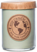 ECO CANDLE CO. Recycled Candle, Mother Earth, 18 oz. Double Wick - Scents of Grass, Hay, Cypress, Patchouli, Sandalwood, & Tonka Bean - 100% Soy Wax, No Lead, Kraft Paper Label & Lid, Hand Made