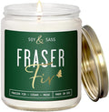 Fraser Fir Candles - Christmas Candles - 'Fraser Fir' w/Balsam Fir Cedar & Sandalwood Evergreen Tree Scent I Winter Evergreen Candle I Stocking Stuffers for Women I 9oz, 50Hr, USA Made