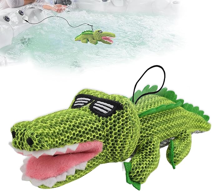 Crocodile Hot Tub Scum Absorber Reusable Washable Hot Tub Sponge Scum Absorber for Spa Hot Tub Oil Scum Absorber Hot Tub Accessories for Adults (1 Pack, Crocodile)
