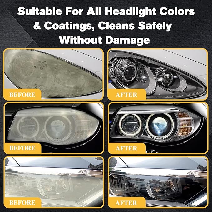 Ceramic Headlight Restoration Kit,Ceramic Trim Coat Kit,Ceramic Headlight Restoration Professional Detailer Pack,Ceramic Glass Coat Protectant,Easily Remove Oxidation From Old And Faded Headlights