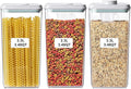 Kahyeets Airtight Food Storage Containers with Lids Pop Up Containers Pasta Organizer for Kitchen Pantry Cereal Snack Flour Sugar Coffee (3pc 3300ml / 3.48qt)