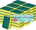 Mr. Scrub Sponges Kitchen Scrub Dish Sponge Scouring Pad, 36 Pack Cleaning Brush Scrubber Supplies for Soap, Dishwashing Dinnerware Sets Pan Pot Towels Cloth Rags Holder Glass Dishwasher Sink Bathroom
