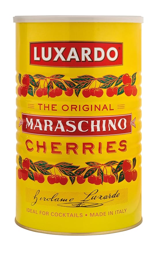Luxardo The Original Maraschino Cherries | Gourmet Cherries | Ideal For Cocktails | Product of Italy | Approximately 890 Cherries Per Tin - 12 Lbs Can.