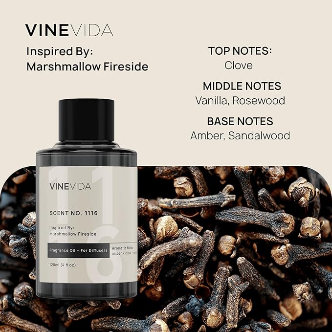 VINEVIDA Winter Collection (Pack of 4) - Diffuser Fragrance Oil Set - Cold Air Diffuser Oil | Waterless Diffuser Oil Refill