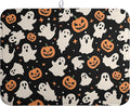Wnoesat Halloween Dish Drying Mat for Kitchen Counter Pumpkin Spooky Ghosts Fall Dish Mat Absorbent Microfiber Reversible Dish Draining Mat Extra Large Dishes Pad 18 X 24 Inch