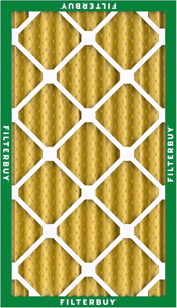 Filterbuy 12x24x4 Air Filter MERV 11 Superior Pet & Allergy Defense (2-Pack), Electrostatic Pleated HVAC AC Furnace Filters Replacement, Made in USA (Actual Size: 11.50 x 23.38 x 3.63)