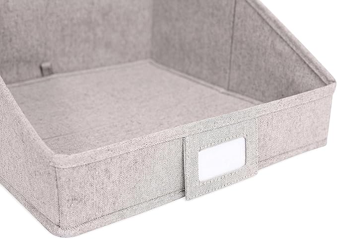 Internet's Best Open Cloth Storage Bin - Closet Shelf Storage Box - Organize Sheets Blankets Towels Sweaters Scarfs - Grey (4 Pack)