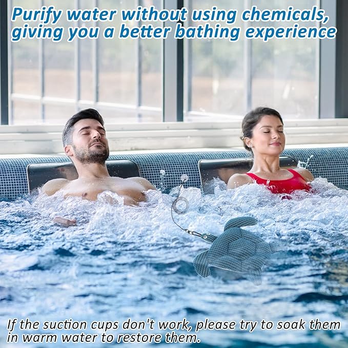 2 Pack Hot Tub Scum Absorber, 2025 Upgrade Reusable Scum Turtle Hot Tub Absorber Accessories Hot Tub Sponge for Spa & Pool Cleaner, Hot Tub Oil Absorbing Keeps Water Clean