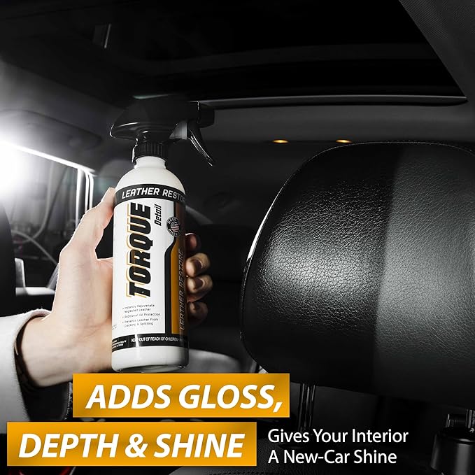 Torque Detail Leather Restore Ceramic Conditioner 16oz - Nourish, Revive + Protect Leather - Leather Conditioner Cleaner & Protectant