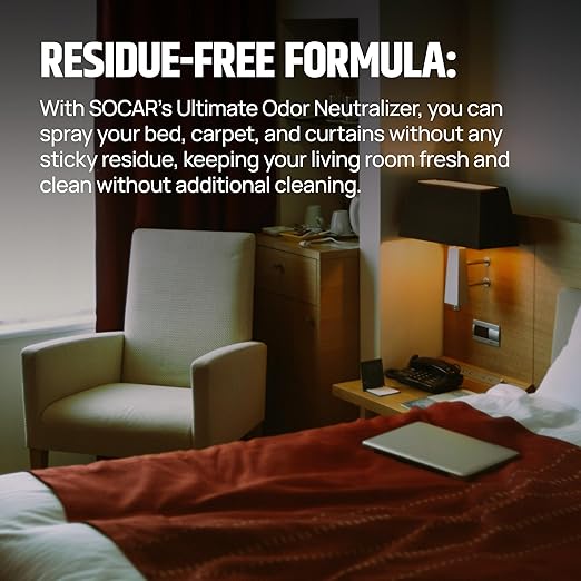 SOCAR - Odor Neutralizer 128oz Liquid REFILL - Odor Eliminator for Home, Office, Gym, Car. Eliminates Odors from Pets, Cooking, Sports Gear, Urine, Vomit & Unwanted, Strong Odors