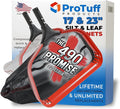 ProTuff PRO Ultimate Silt & Leaf Rake Bundle - 490 Promise Unlimited & Unconditional Replacements - 2-Items: 23" Medium & 17" Fine Mesh Pool Cleaner for Sand, Silt, Pollen, Leaves & Twigs